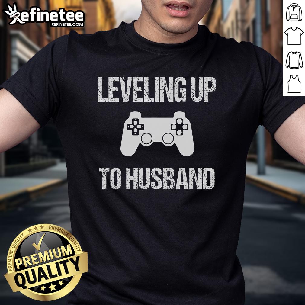 Alt Text: Nice Engagement For Groom Video Game Lovers T-Shirt featuring gaming graphics and playful design for gamers.