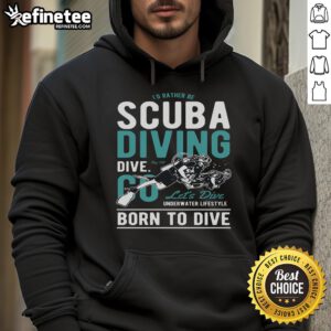 Cozy hoodie with 'I'd Rather Be Scuba Diving' design, perfect for diving enthusiasts and scuba diving lovers.