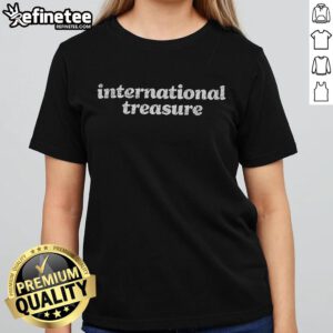 Nice International Treasure Ladies Tee featuring a stylish design, perfect for casual outings and showcasing your unique style.