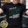 Alt Text: Nice New York Jets 'This Is My Lucky' T-Shirt in green, perfect for fans showing team spirit on game day.