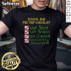 Nice Novelty CDL School Bus Driver Pretrip Trucking T-Shirt featuring a fun design for truck driving enthusiasts.