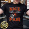 Alt Text: Funny Nice Pair skeet shooting sport t-shirt design featuring a playful graphic and bold lettering on a casual tee.