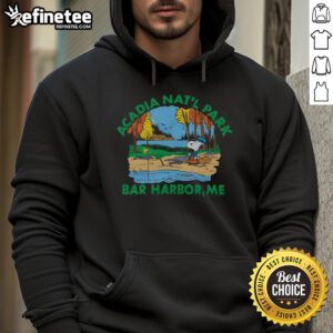 Cozy Nice Peanuts Snoopy X Acadia National Park hoodie featuring a playful Snoopy design against a scenic backdrop.