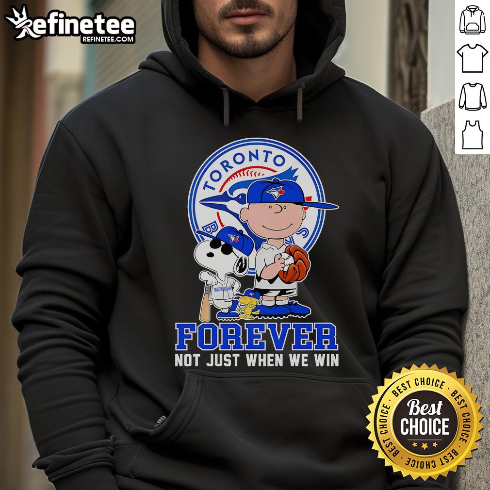 Nice Peanuts Toronto Blue Jays Forever hoodie showcasing team pride, perfect for fans celebrating every game.