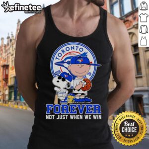 Nice Peanuts Toronto Blue Jays Forever tank top featuring a bold design, perfect for fans celebrating all seasons.