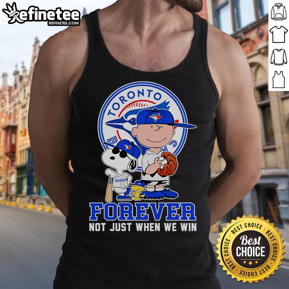 Nice Peanuts Toronto Blue Jays Forever tank top featuring a bold design, perfect for fans celebrating all seasons.