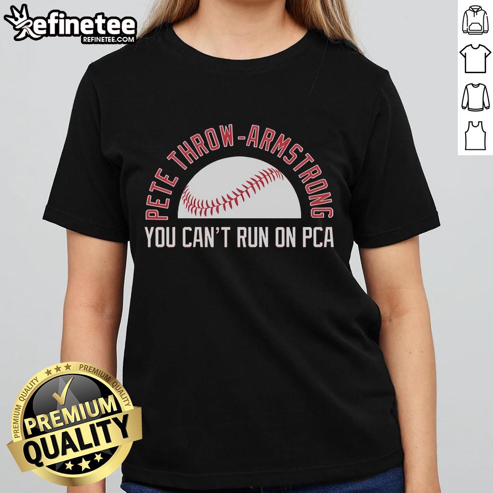 Chicago Cubs MLB Ladies Tee featuring Nice Pete's Throw, showcasing Armstrong's defensive skills on the field.
