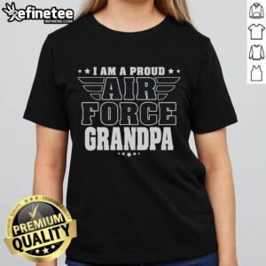 Proud grandpa in a patriotic military-themed tee, showcasing love for family and country - Nice Proud Grandpa Tee.