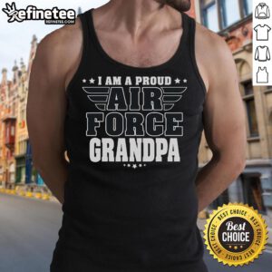 Nice proud grandpa in a patriotic military tank top celebrating his pride and service, showcasing family love and heritage.