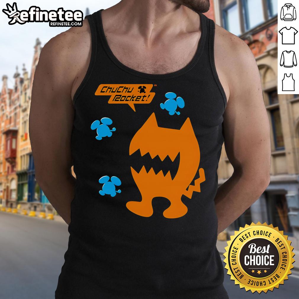 Nice Run Games Chuchu Rocket logo tank top featuring vibrant colors and playful design for gaming enthusiasts.