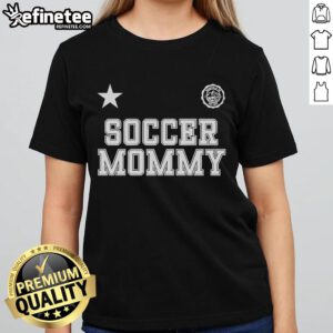 Nice Soccer Mommy 2025 Ladies Tee featuring a stylish design for soccer moms, perfect for game day and casual wear.
