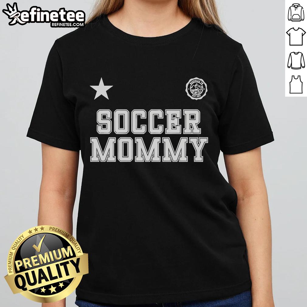 Nice Soccer Mommy 2025 Ladies Tee featuring a stylish design for soccer moms, perfect for game day and casual wear.