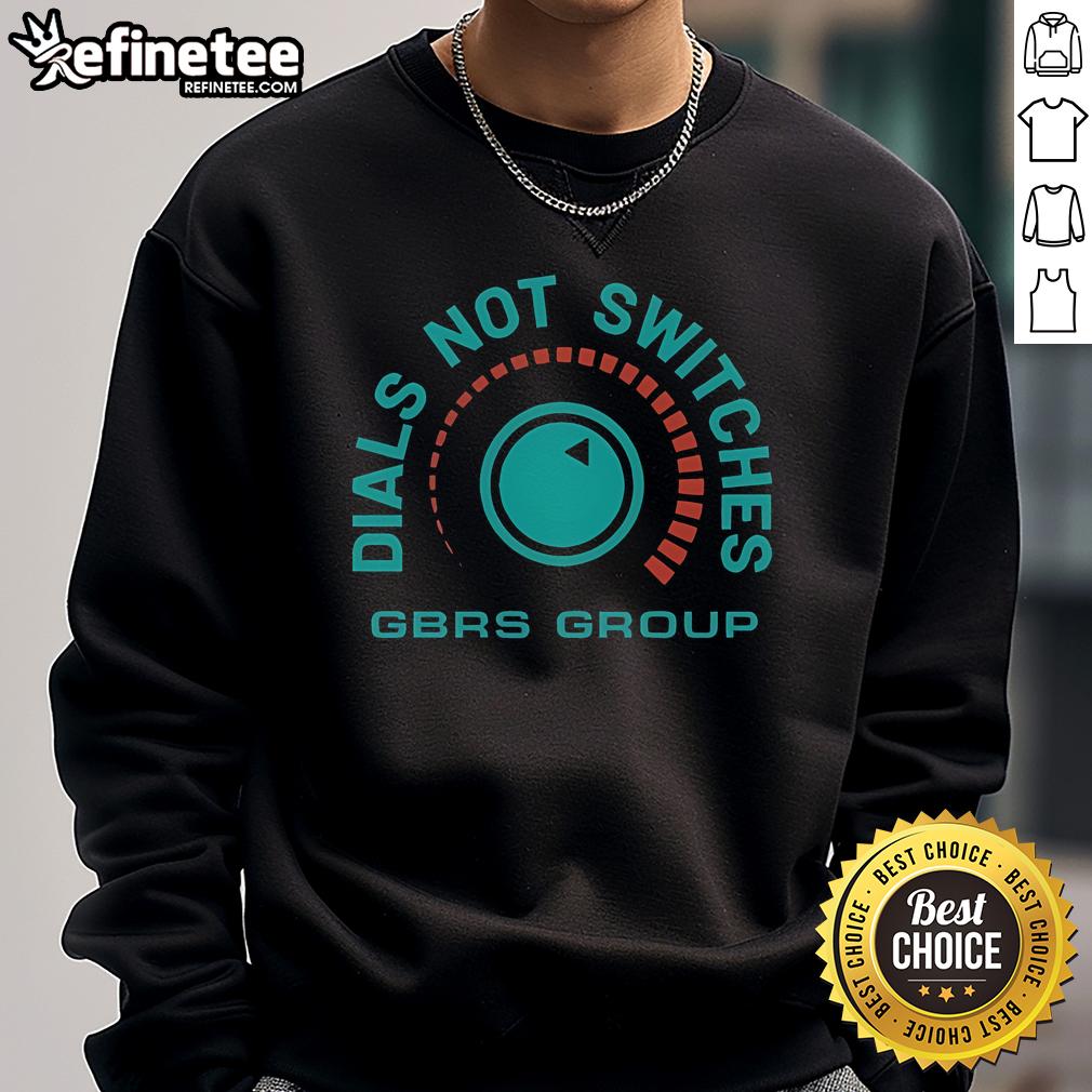 Nice Solutions Global Battlefield Research Group sweatshirt featuring dials, not switches, design for gamers and enthusiasts.