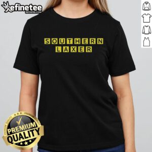 Nice Southern Laxer Crossword Ladies Tee in stylish design, perfect for casual wear and lacrosse enthusiasts.