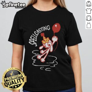 Stylish Nice Spellcasting Balloon Ladies Tee featuring whimsical balloon graphics and vibrant colors, perfect for casual wear.