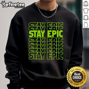 Alt Text: Epic lime green sweatshirt with stacked letters, perfect for a stylish and comfortable casual look.