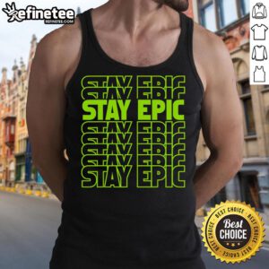 Epic lime green letter stack tank top from Nice Stay, perfect for casual summer outfits and vibrant fashion styles.