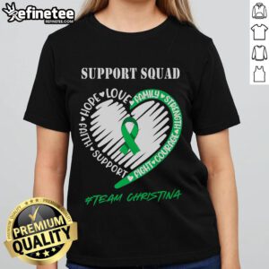 Nice Support Squad tee featuring Hope, Love, and Faith for women - perfect for expressing positivity and teamwork.