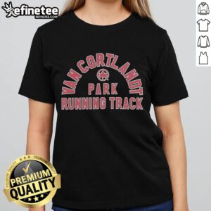 Alt Text: Ladies running on the Nice Van Cortlandt Park running track, showcasing fitness and outdoor activity.