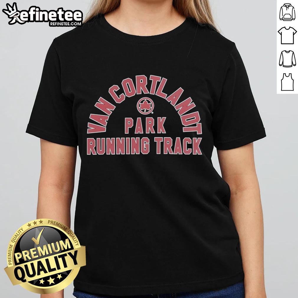 Alt Text: Ladies running on the Nice Van Cortlandt Park running track, showcasing fitness and outdoor activity.