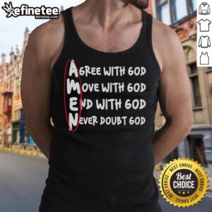 Official AMEN Christian Faith God Tank Top featuring a bold design for believers, perfect for casual wear and faith expression.