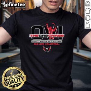 Official Alexander Ovechkin Washington Capitals Gr8 Chase T-Shirt featuring bold graphics and team colors for fans.