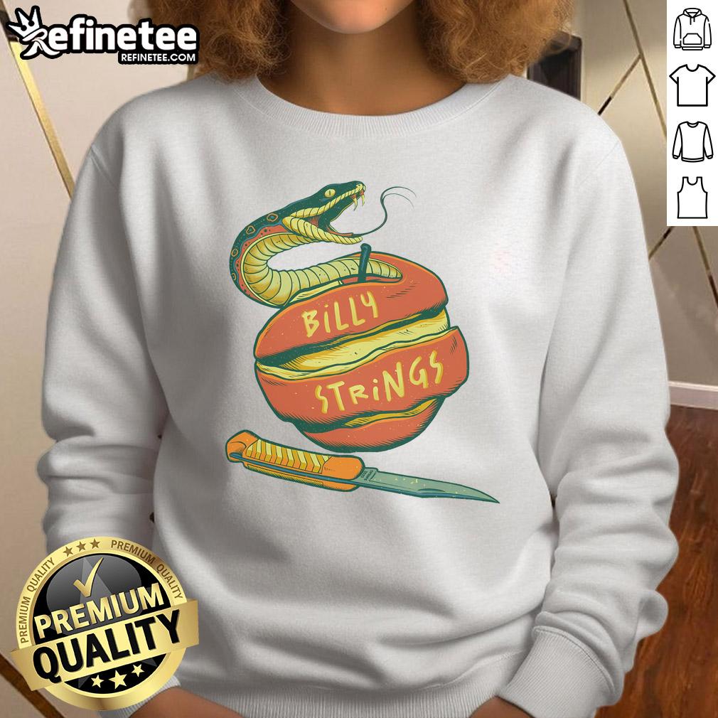 Official Billy Strings Snake Apple 2025 Sweatshirt featuring vibrant graphics and a cozy design for music fans.