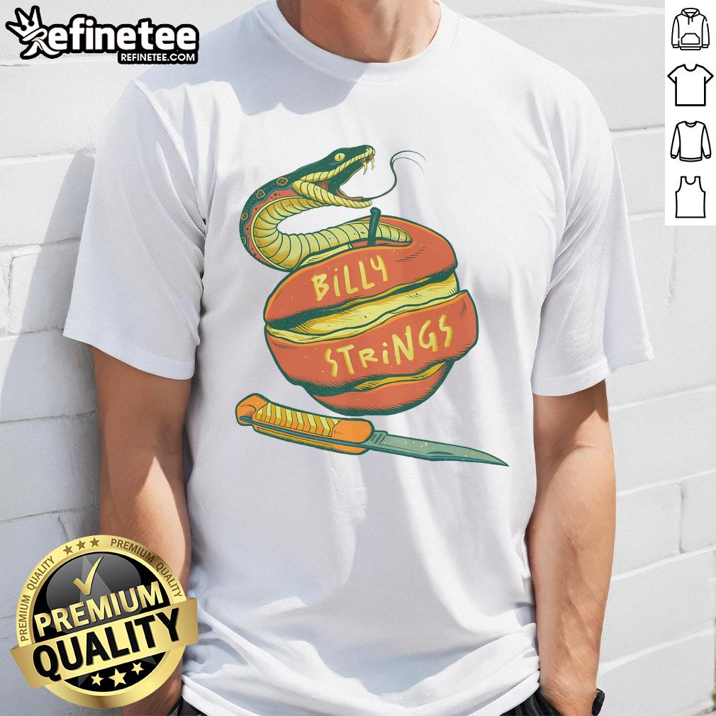 Alt Text: Official Billy Strings Snake Apple 2025 T-Shirt featuring vibrant graphics and a stylish fit for fans.