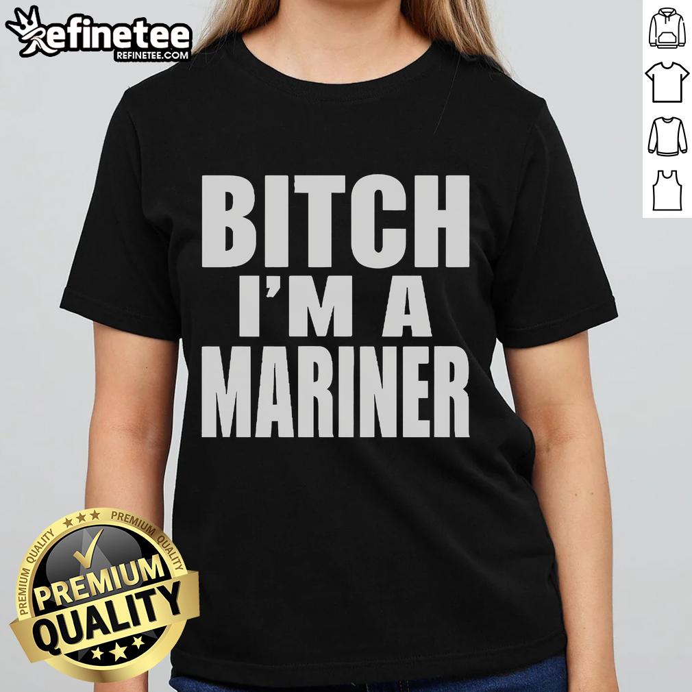 Official Brennan Julio Rodriguez 'Bitch I'm A Mariner' ladies tee showcasing vibrant design and team spirit.