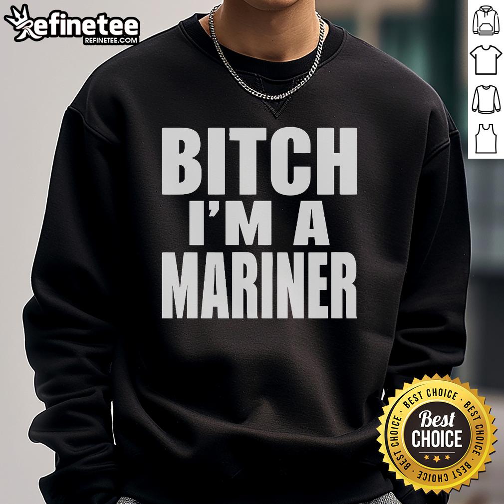 Official Brennan Julio Rodriguez sweatshirt features bold 'Bitch I'm A Mariner' design, perfect for fans of the Seattle Mariners.