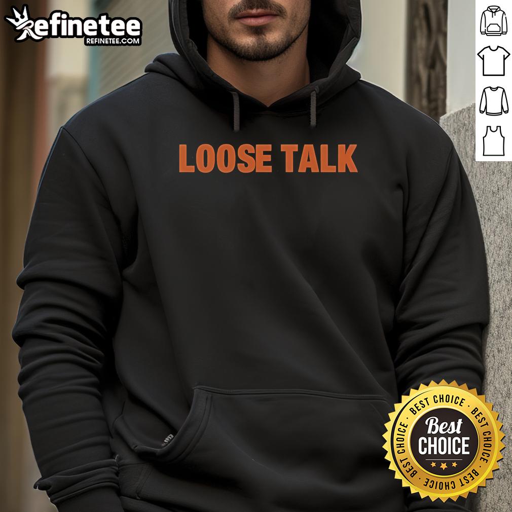 Official Bryan Ferry and Amelia Barratt Loose Talk Hoodie featuring stylish design and vibrant colors for fans.