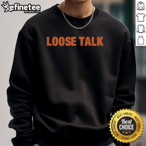 Official Bryan Ferry and Amelia Barratt Loose Talk sweatshirt featuring stylish design and vibrant colors.