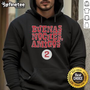 Official Buenas Noches Amigos Guerin Austin Hoodie featuring a stylish design and comfortable fit for fans.