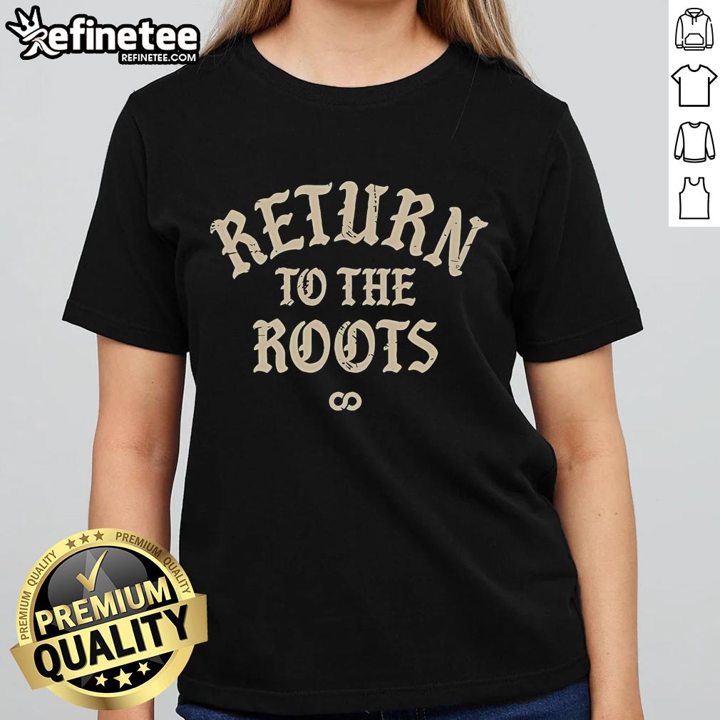 Official Coone Return to the Roots Ladies Tee featuring vibrant design and comfortable fit for dance music fans.