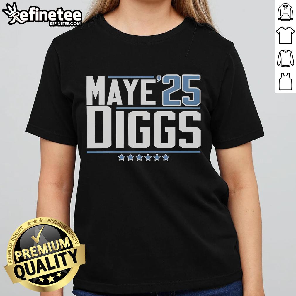 Official Drake Maye and Stefon Diggs 2025 Ladies Tee featuring vibrant graphics and a stylish design for fans.