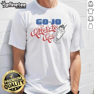 Official Go Jo The Milkshake Man T-Shirt featuring vibrant graphics and a fun design for milkshake lovers.