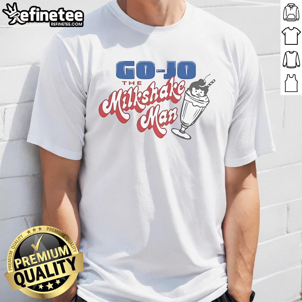 Official Go Jo The Milkshake Man T-Shirt featuring vibrant graphics and a fun design for milkshake lovers.