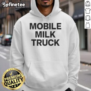 Alt Text: Official Mobile Milk Truck Hoodie featuring a stylish design and vibrant colors, perfect for casual wear.
