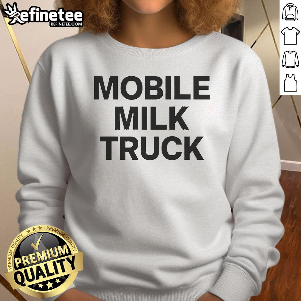 Official Mobile Milk Truck Sweatshirt featuring a stylish design, perfect for milk lovers and cozy wear enthusiasts.