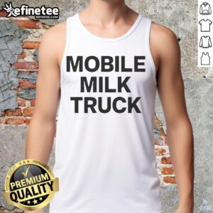 Official Mobile Milk Truck Tank Top featuring a vintage milk truck design, perfect for casual wear and milk lovers.