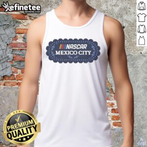 Official NASCAR Mexico City Race logo on a stylish tank top, perfect for fans and racing enthusiasts.