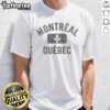 Premium Montreal Quebec Fleur De Lys Gym T-Shirt featuring a stylish design for fitness enthusiasts and proud locals.