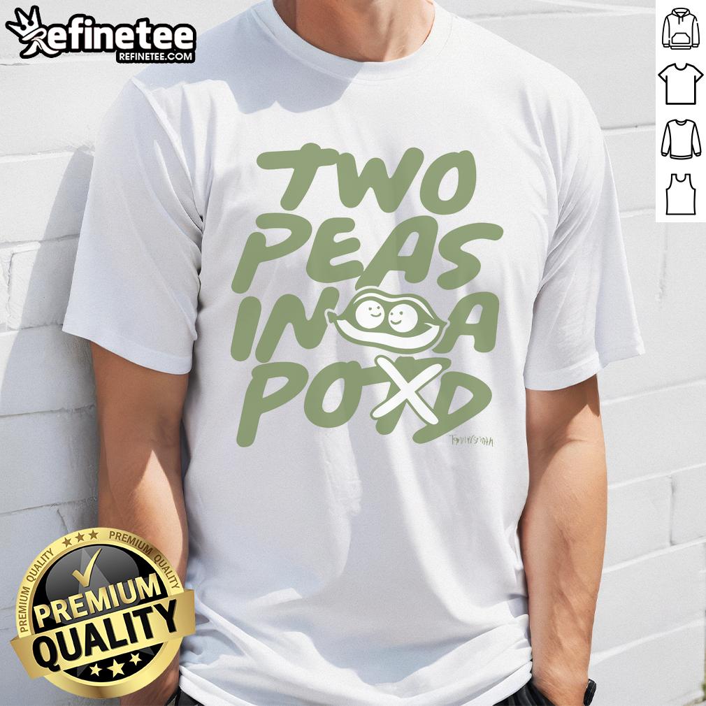 Alt Text: Top Tanner Smith Two Peas In A Pod T-Shirt featuring a playful design perfect for casual wear and gifting.