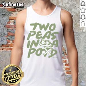 Top Tanner Smith wearing a stylish 'Two Peas In A Pod' tank top, showcasing a trendy and casual summer look.