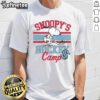Alt Text: Cute Snoopy Seattle Kraken T-Shirt featuring Snoopy at Hockey Camp, celebrating NHL teams with a fun design.