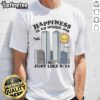 Funny Happiness Is An Inside Job Just Like 911 T-Shirt design featuring humorous text on a stylish tee.