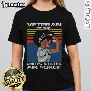 Good Female Veteran of the United States Air Force USAF Veteran Ladies Tee, celebrating women's service in the military.
