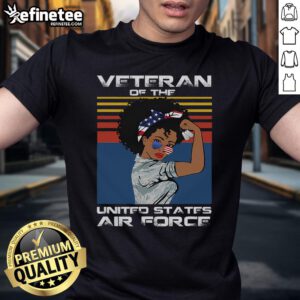 Good Female Veteran of the United States Air Force USAF Veteran T-Shirt showcasing pride and service in stylish design.