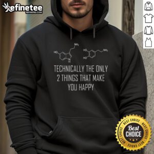 Good Psychology hoodie featuring serotonin and dopamine chemical formulas, perfect for psychologists and mental health enthusiasts.