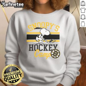 Good Snoopy Boston Bruins sweatshirt from Camp Snoopy features NHL all teams design, perfect for hockey fans.